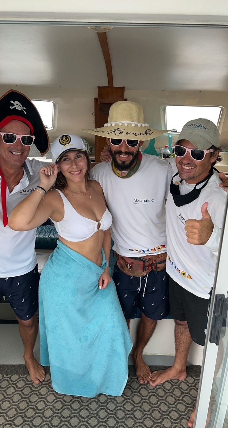 Crew and guests in costume